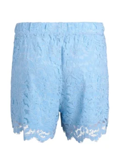 Shorts aus Spitze mit hoher Taille und Taschen