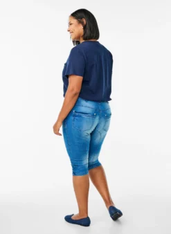 Slim Fit Capri-Jeans mit Taschen