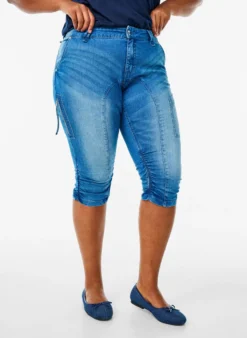 Slim Fit Capri-Jeans mit Taschen