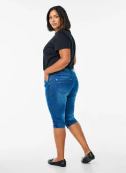 Slim Fit Capri-Jeans mit Taschen