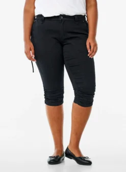 Slim Fit Capri-Jeans mit Taschen