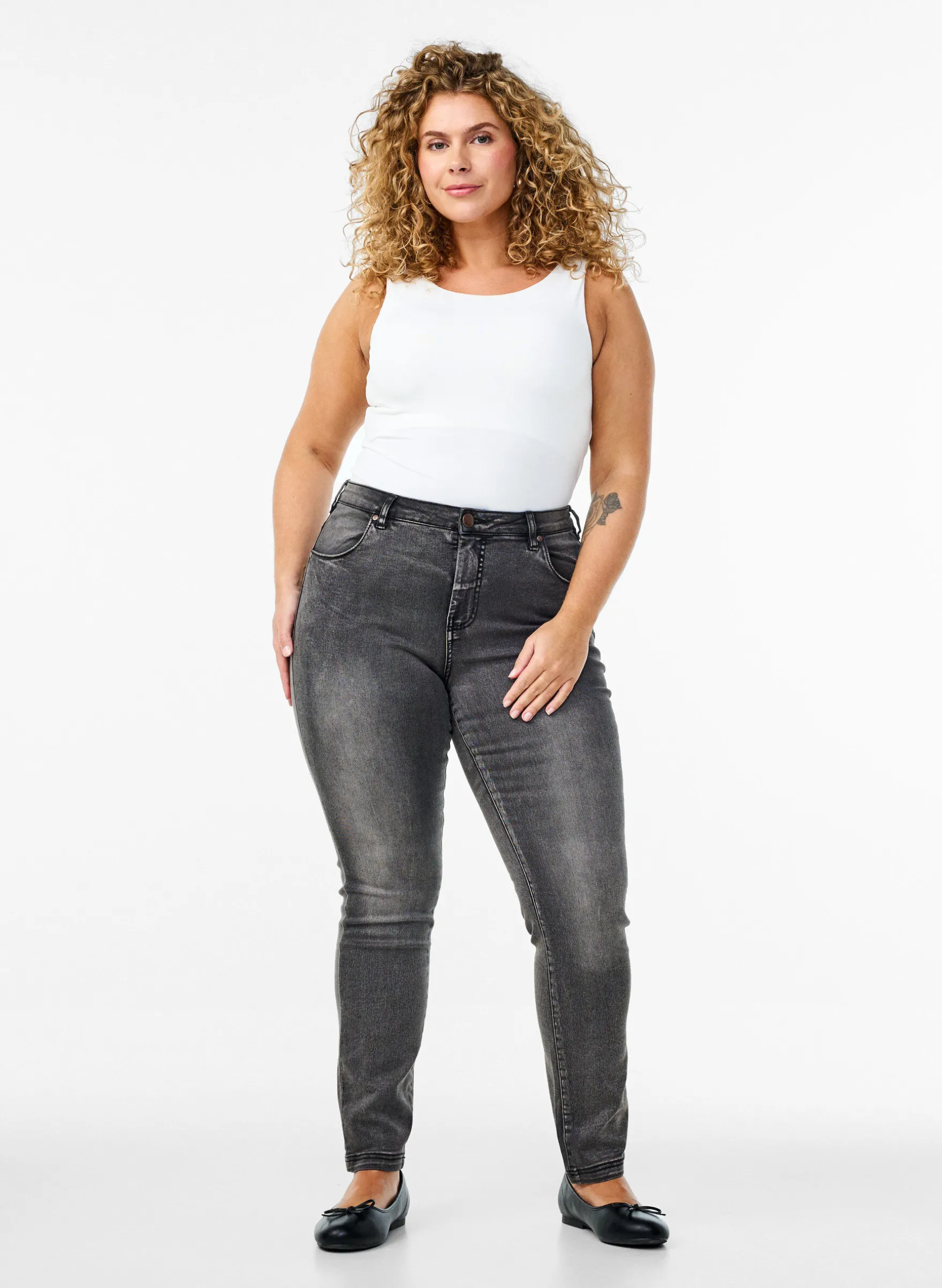 Slim Fit Emily Jeans mit normaler Taillenhöhe