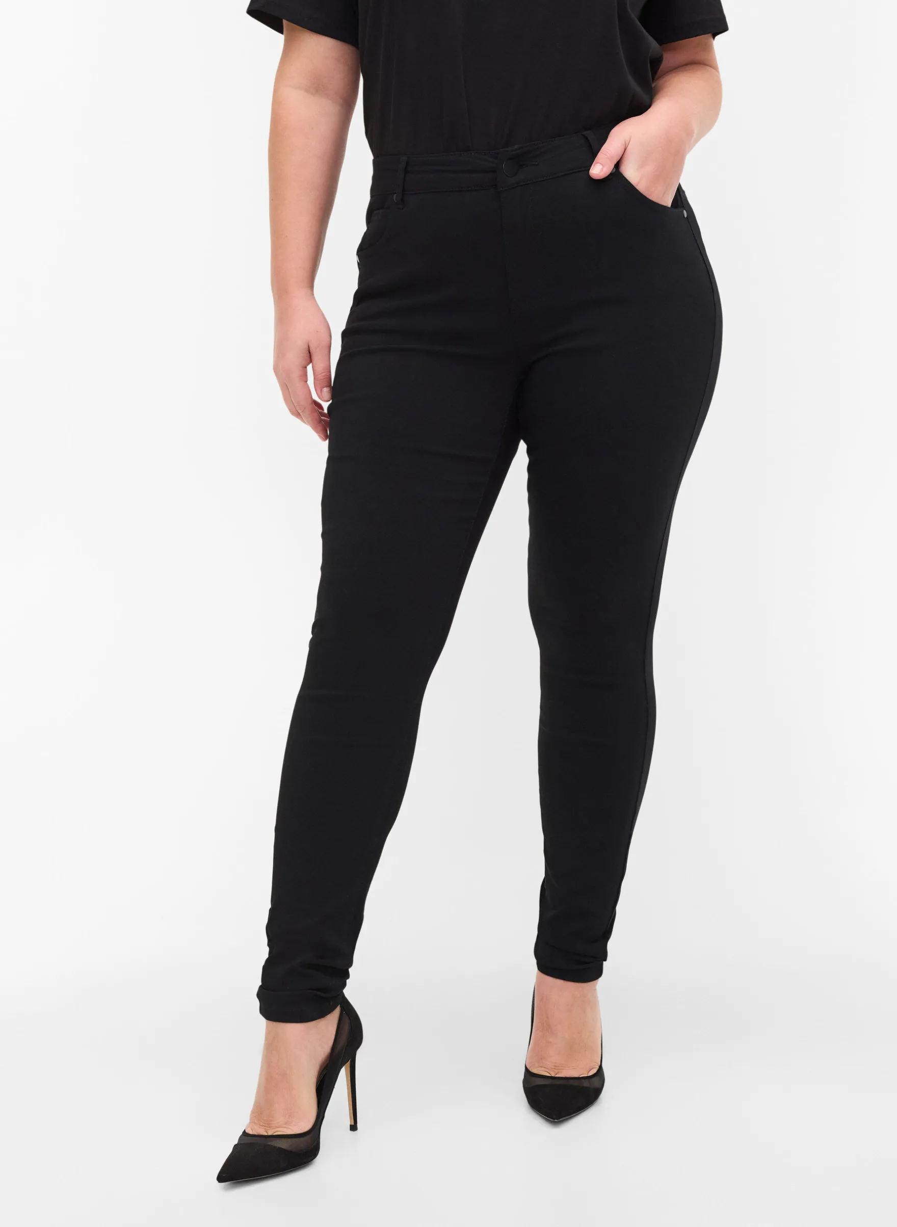 Slim Fit Hose mit Hosentaschen