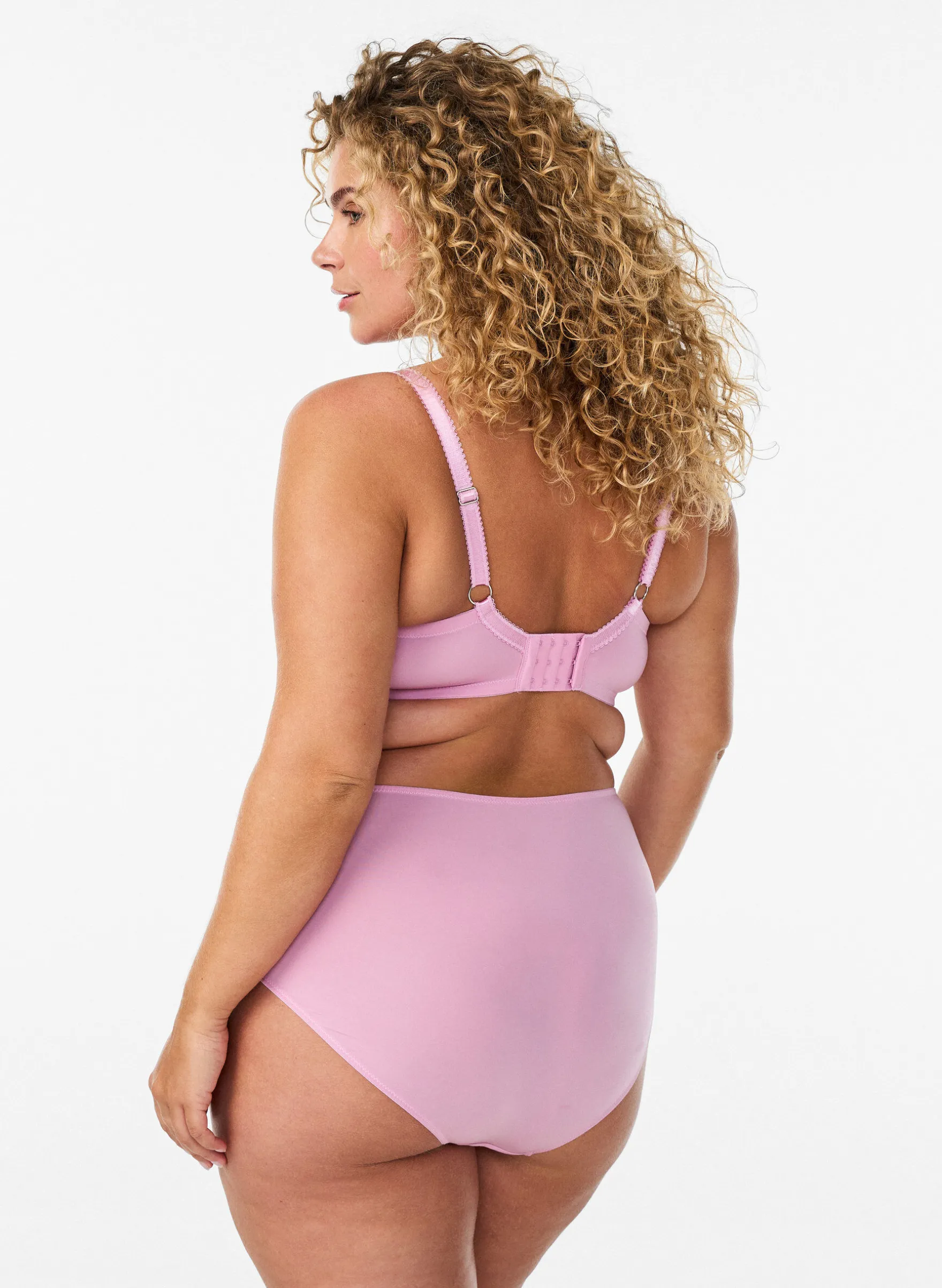 Slip aus Mikrofaser mit Mesh und Blumenstickerei