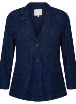 Spitzenblazer mit Knopfverschluss