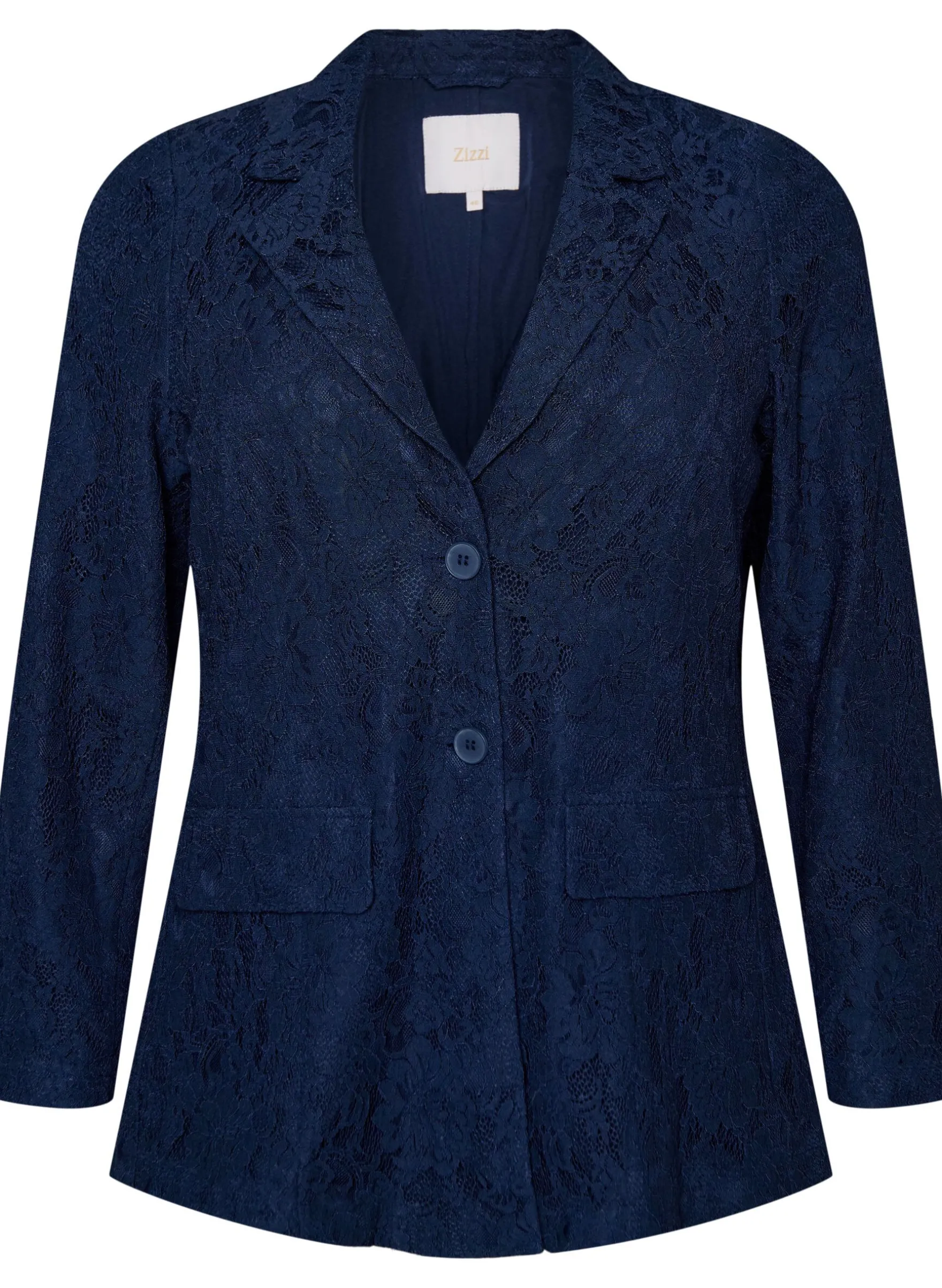 Spitzenblazer mit Knopfverschluss