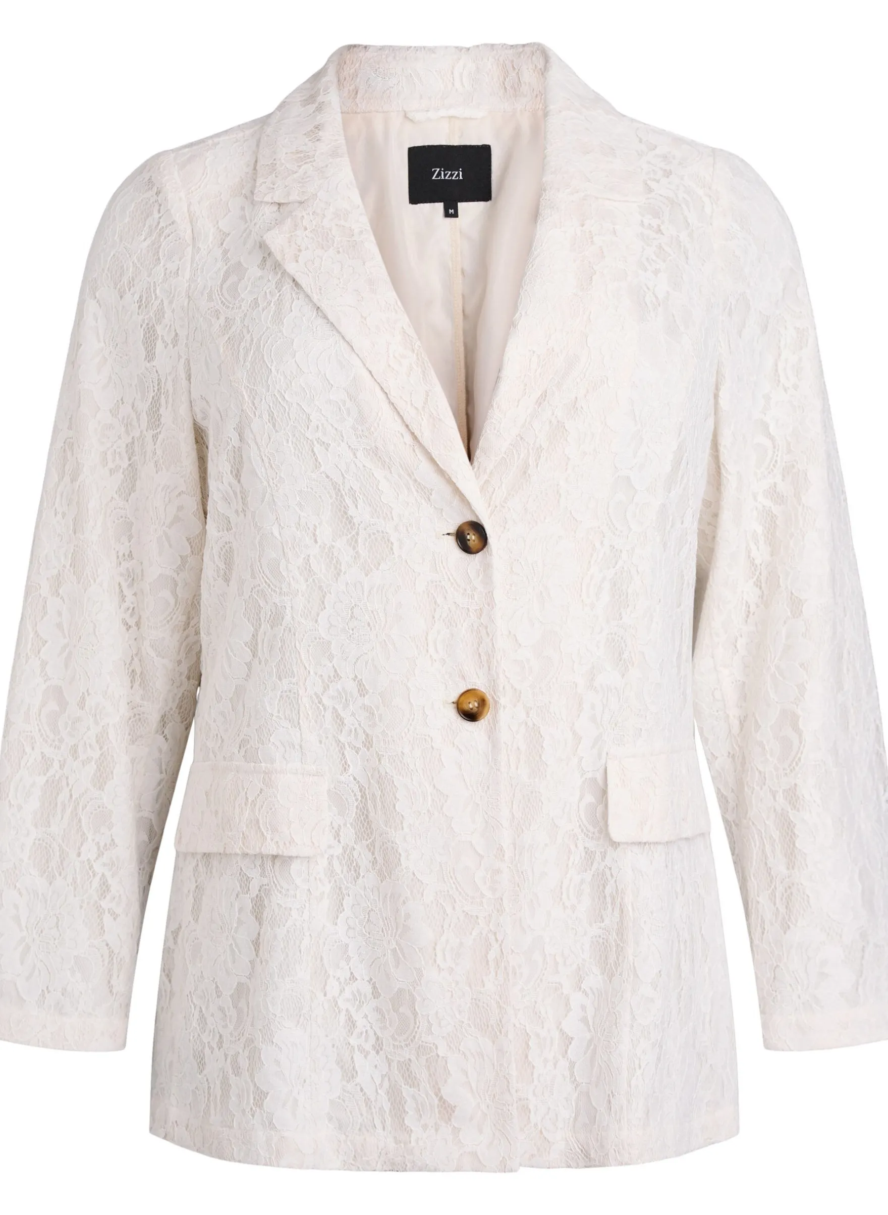 Spitzenblazer mit Knopfverschluss