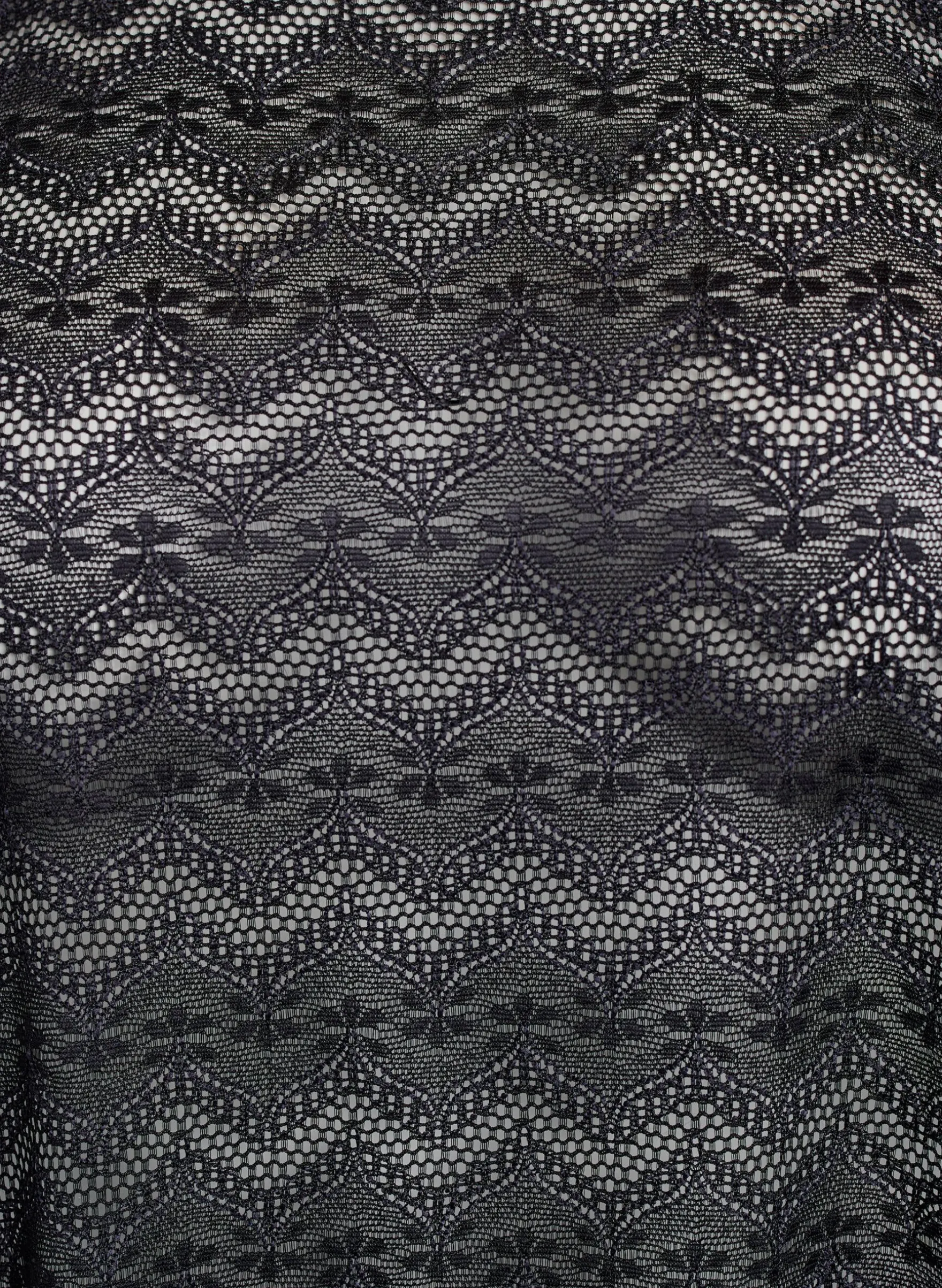 Spitzenbluse mit kurzen Ärmeln und wellenförmigem Saum