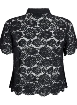 Spitzen blusenshirt mit perlenknöpfen