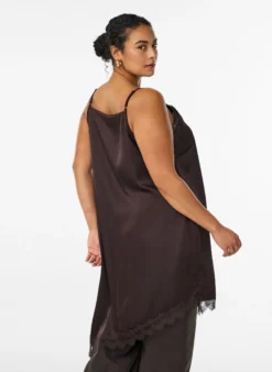 Spitzenkleid in Satinoptik