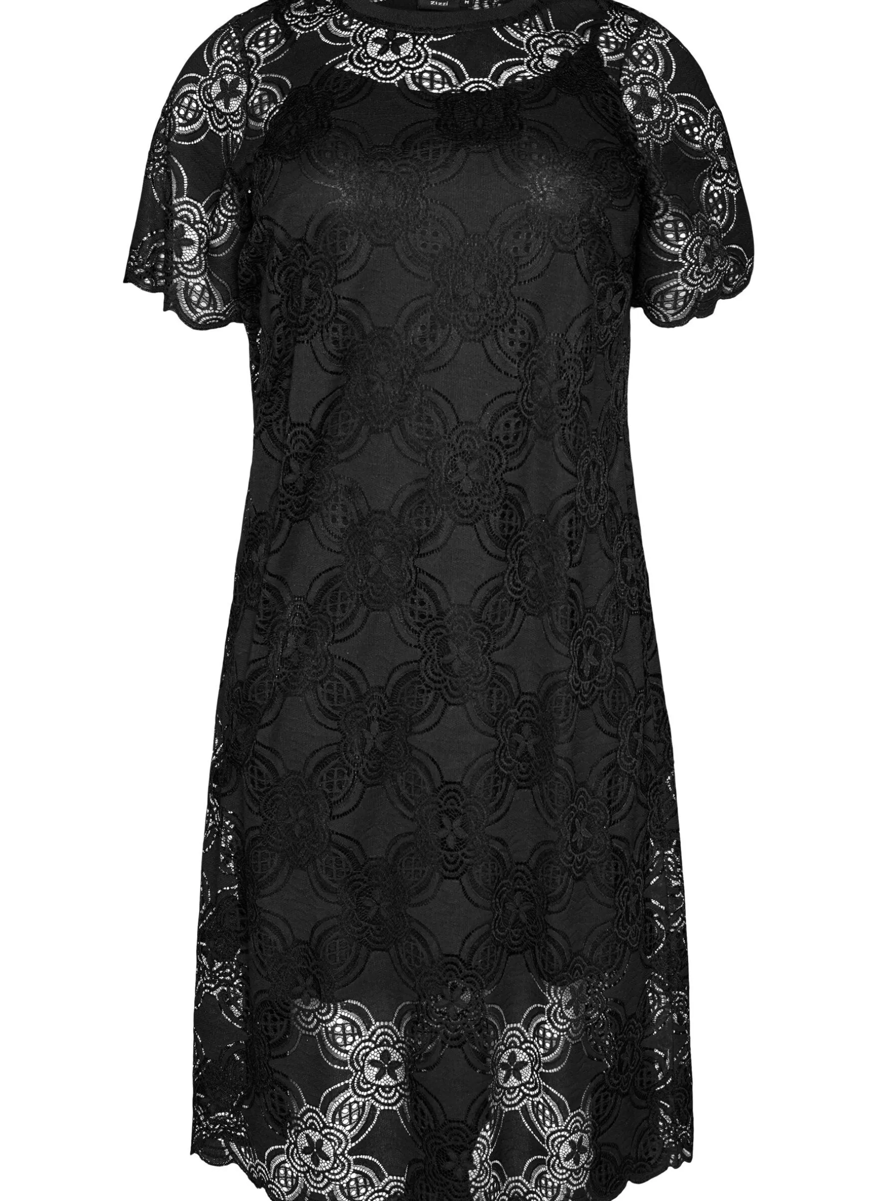 Spitzen-Midikleid mit 1/2-Ärmeln