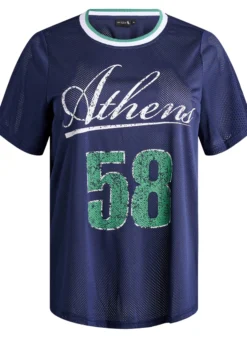 Sportliches T-Shirt aus Mesh mit Frontprint