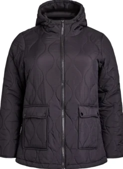 Steppjacke mit Kapuze und Taschen