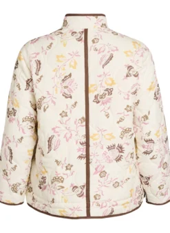 Steppjacke mit Knöpfen und geblümtem Muster