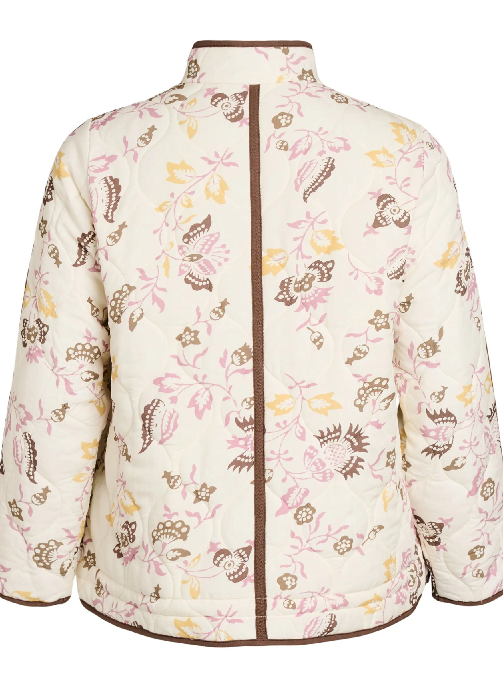 Steppjacke mit Knöpfen und geblümtem Muster