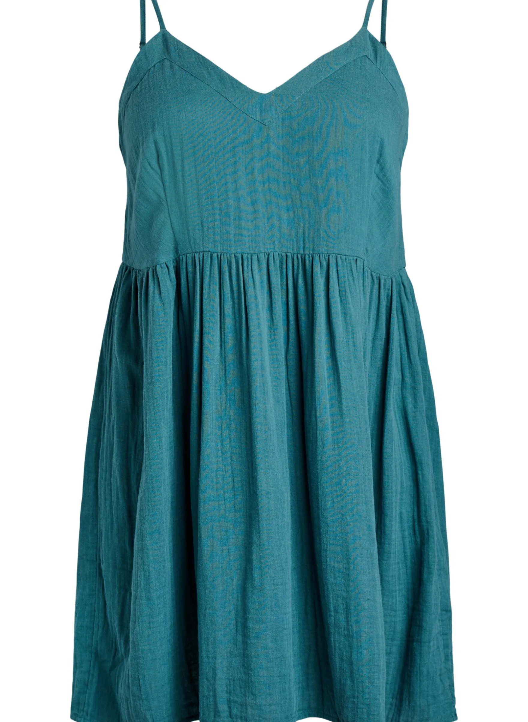 Strandkleid aus Baumwolle mit schmalen Trägern