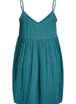 Strandkleid aus Baumwolle mit schmalen Trägern