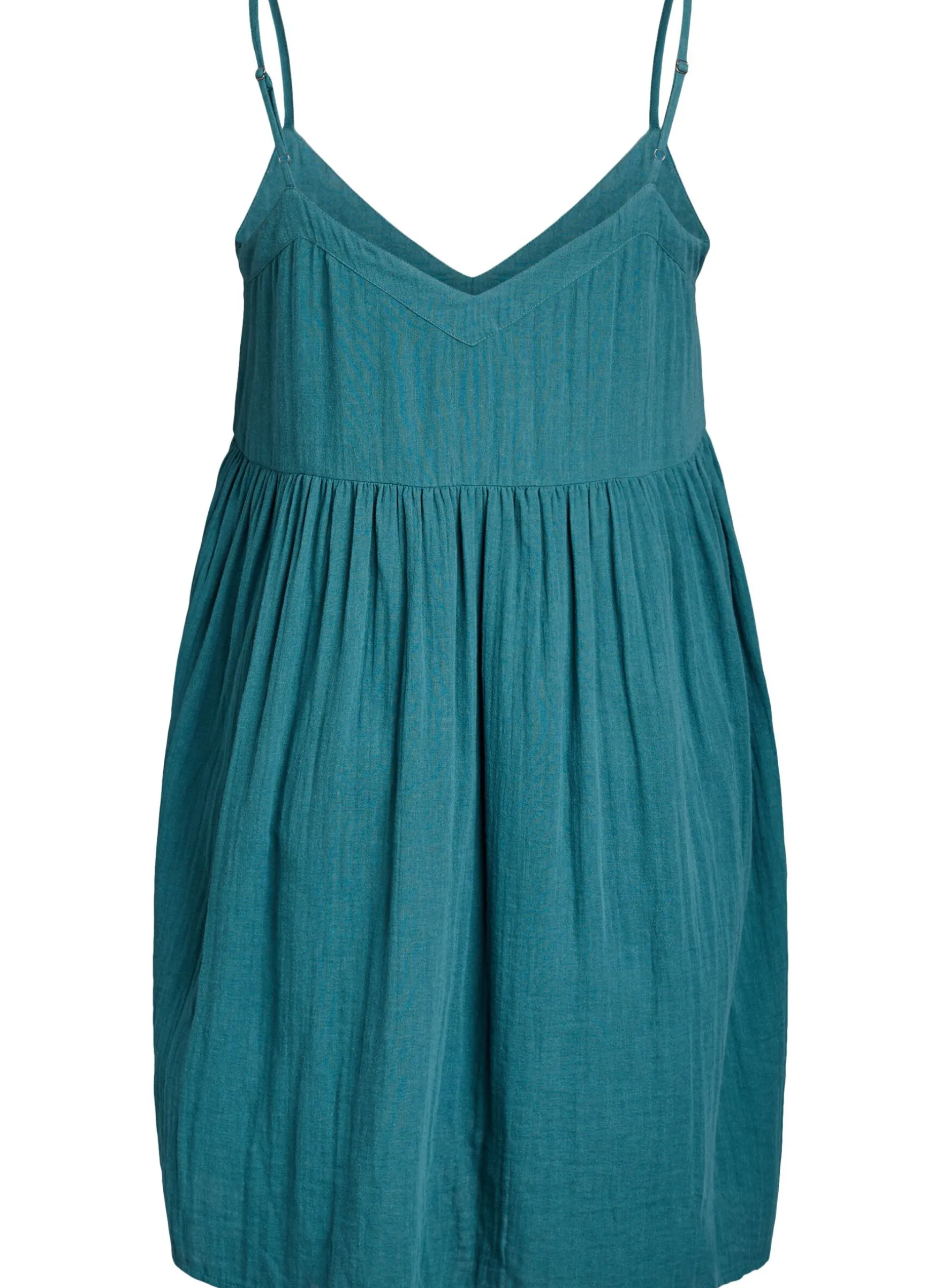 Strandkleid aus Baumwolle mit schmalen Trägern