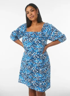 Strandkleid aus Viskose mit Print