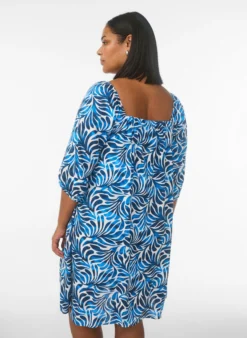 Strandkleid aus Viskose mit Print