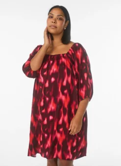 Strandkleid aus Viskose mit Print