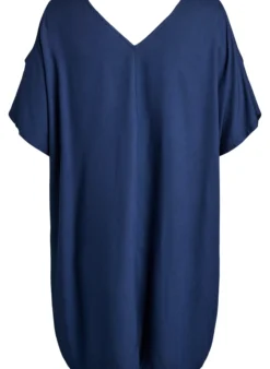 Strandkleid aus Viskose mit Schulterdetail