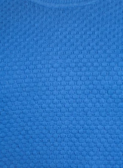 Strickbluse aus Baumwolle mit Strukturmuster