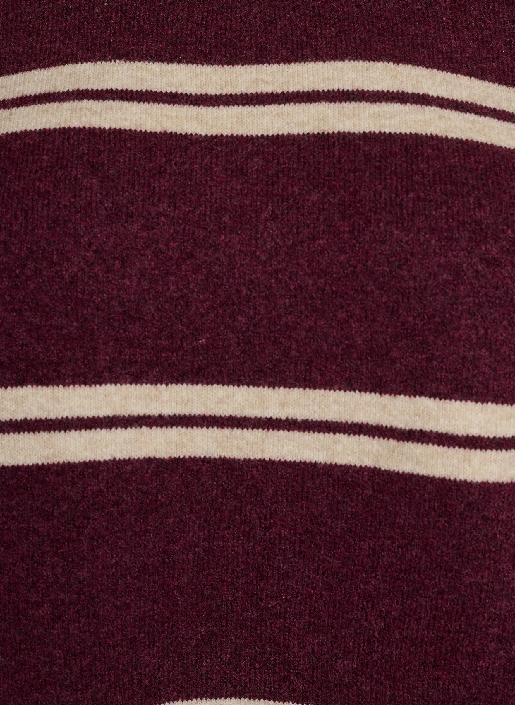 Strickbluse mit doppelten Kontraststreifen