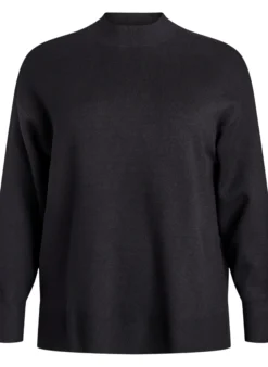Strickbluse mit hohem Kragen