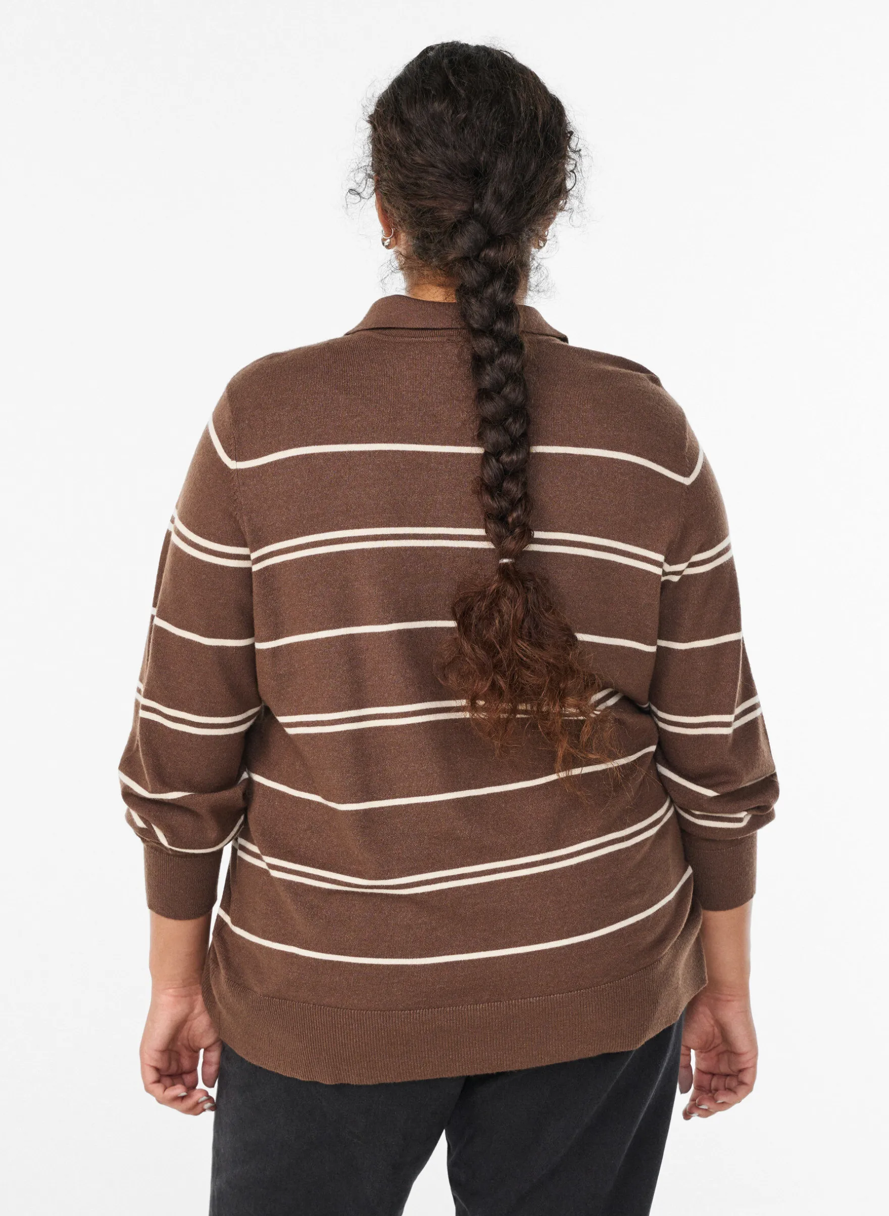 Strickbluse mit Kragen