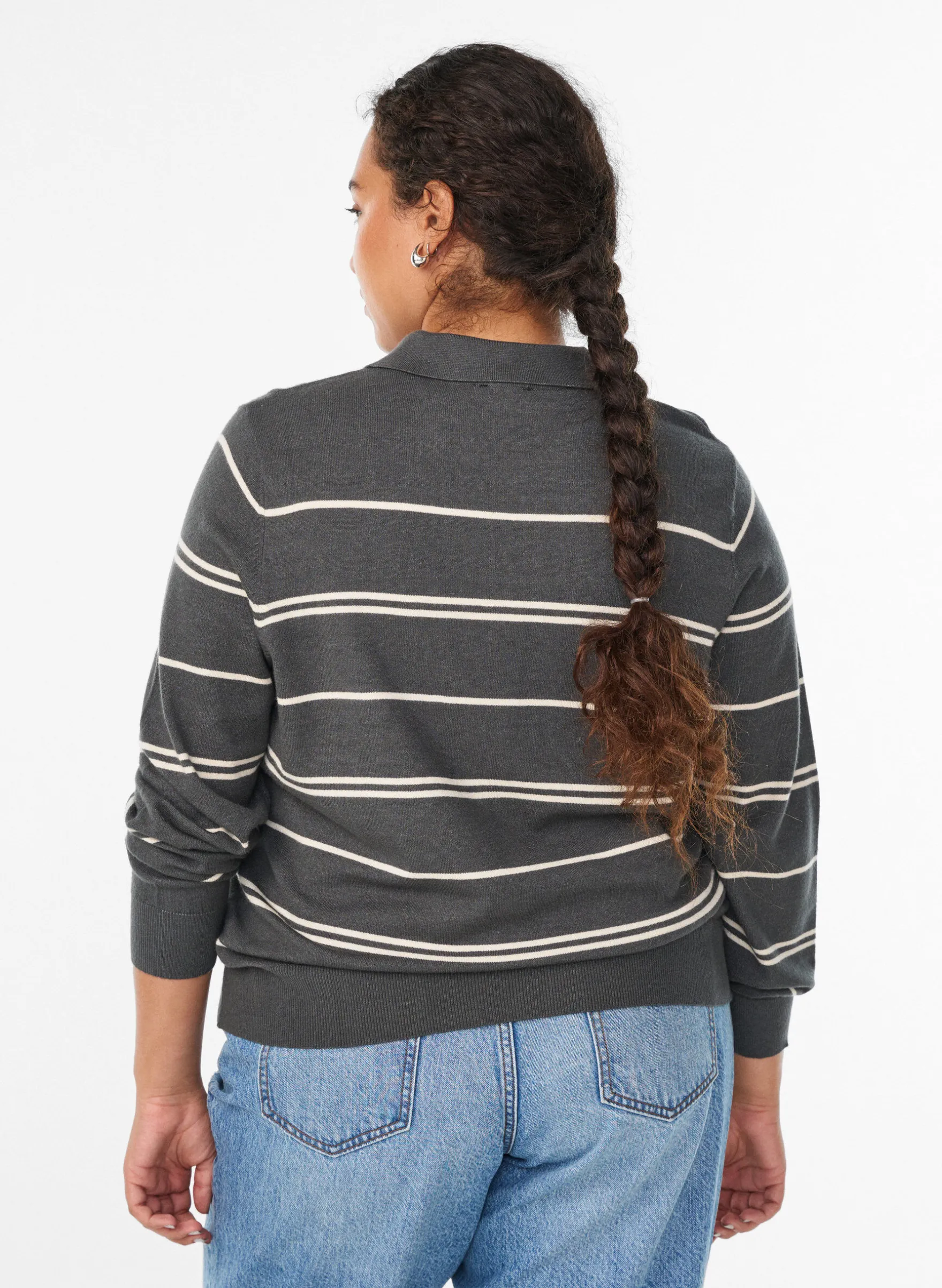 Strickbluse mit Kragen
