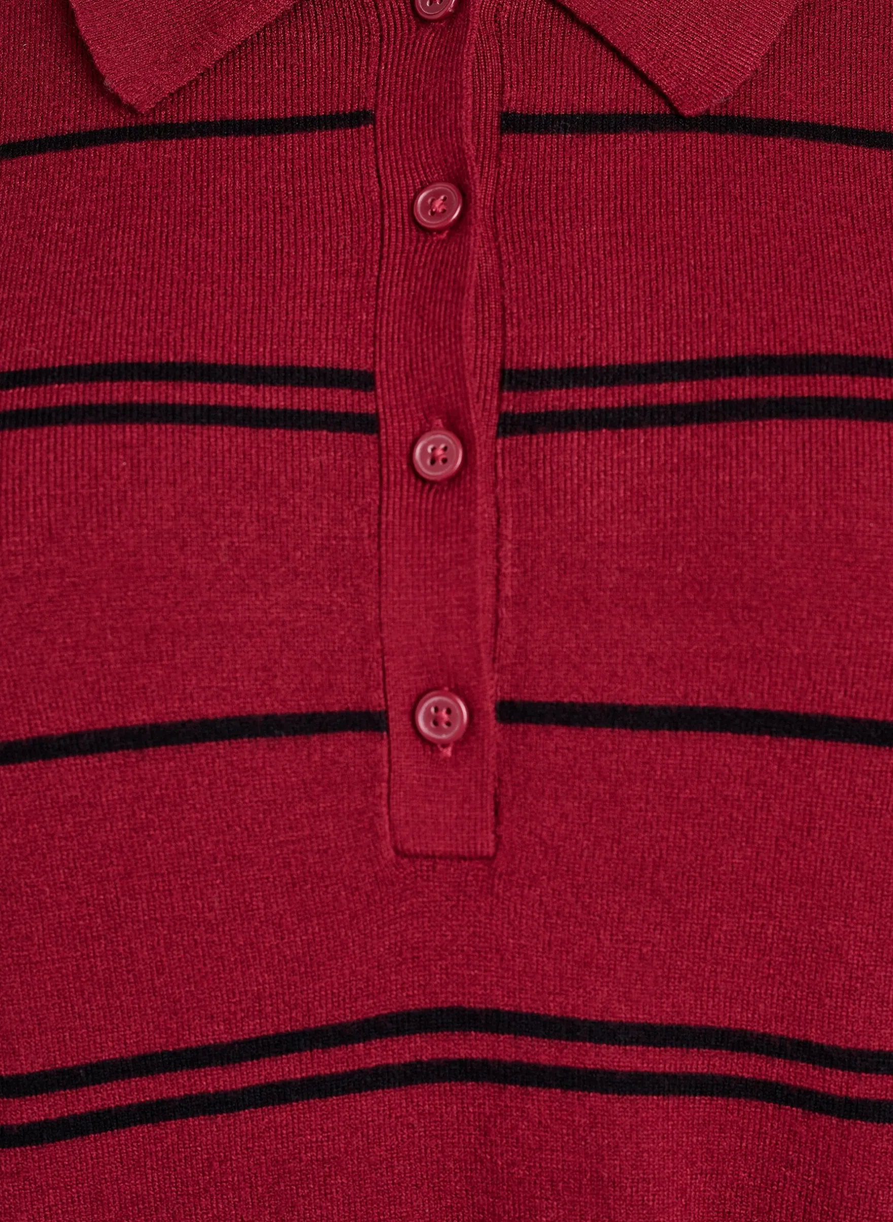 Strickbluse mit Kragen
