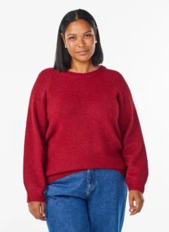 Strickbluse mit Raglanärmeln
