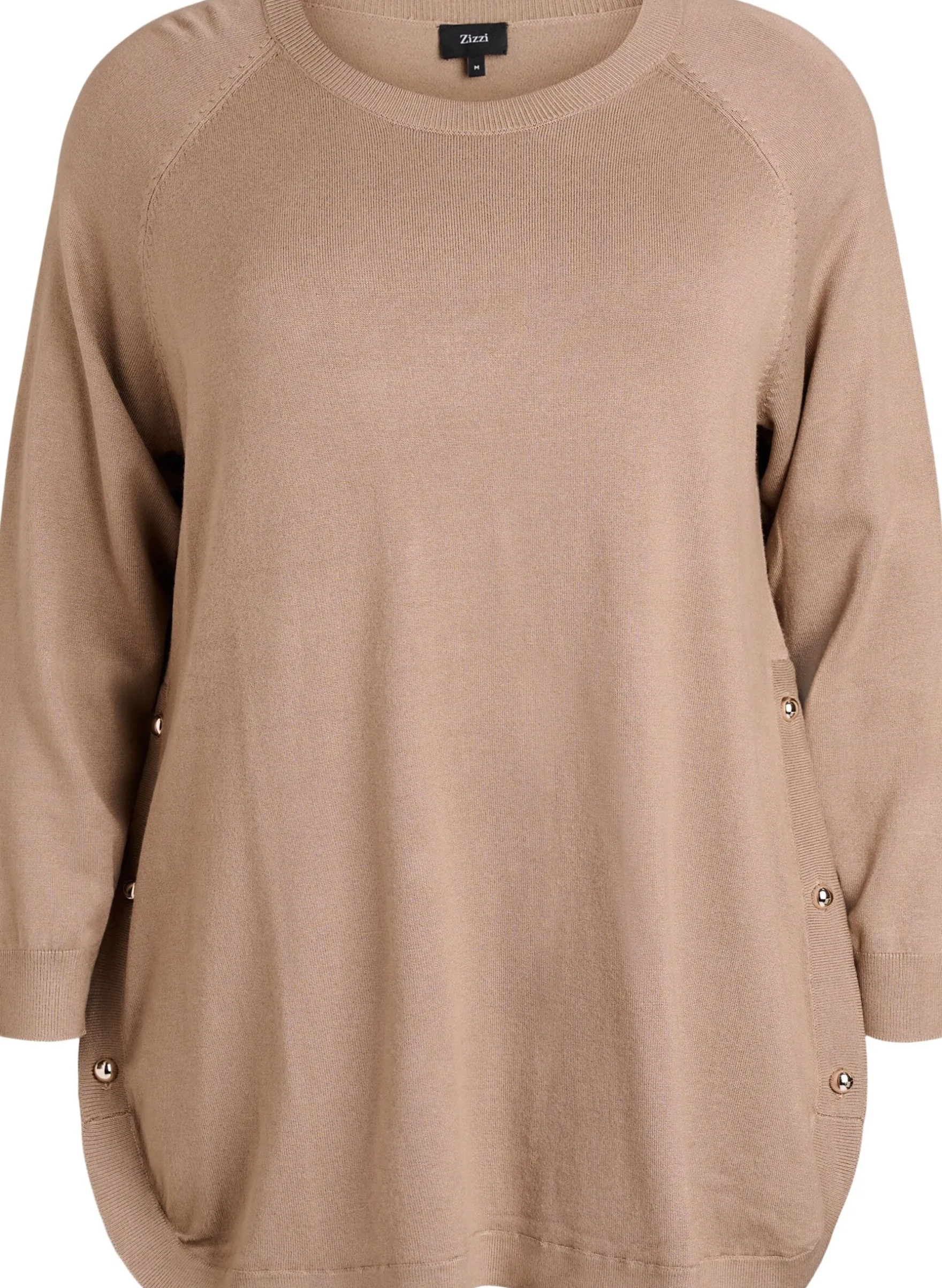 Strickbluse mit seitlichen Knöpfen