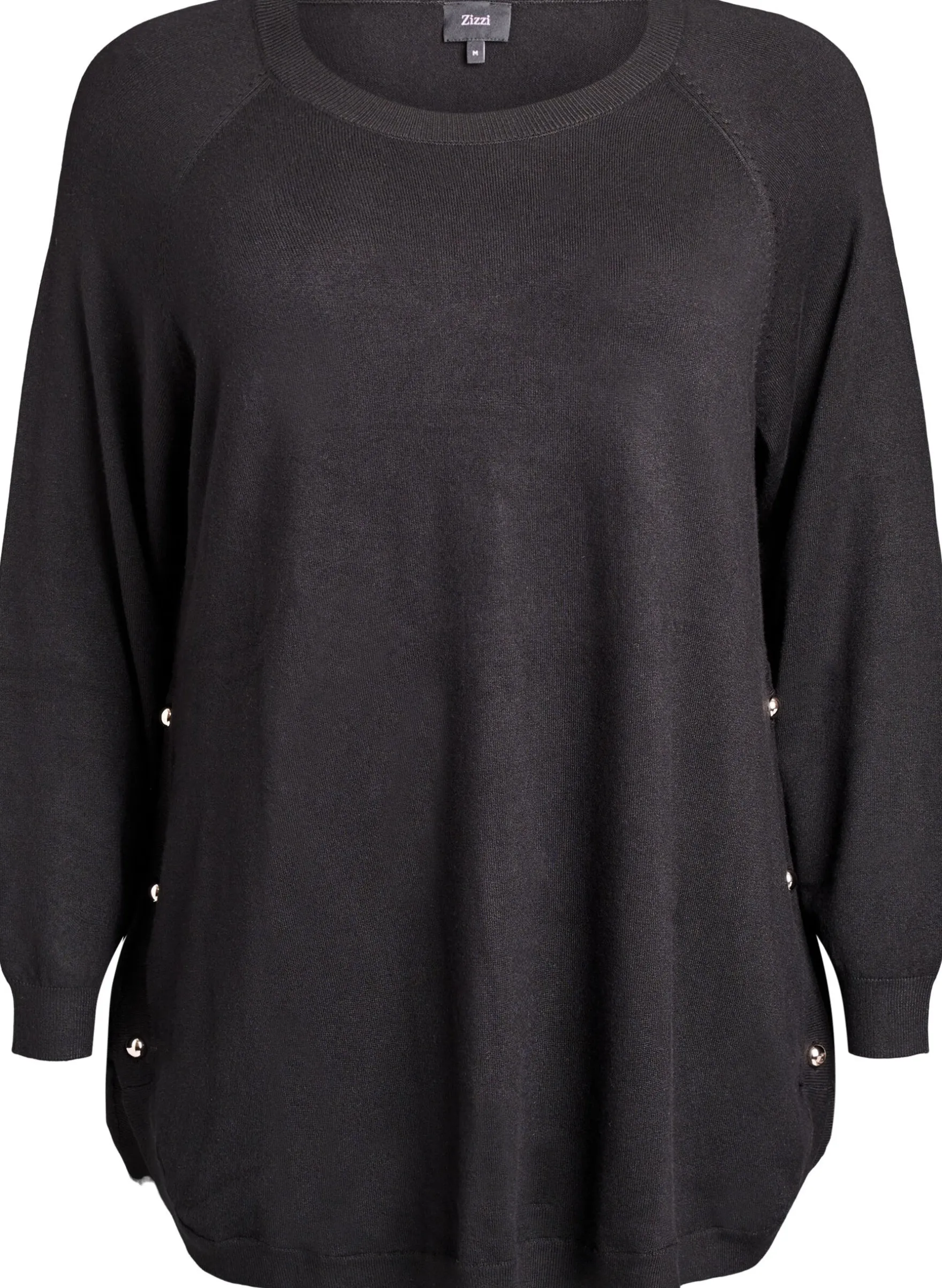 Strickbluse mit seitlichen Knöpfen
