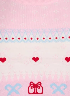 Strickbluse mit Weihnachtsmotiv
