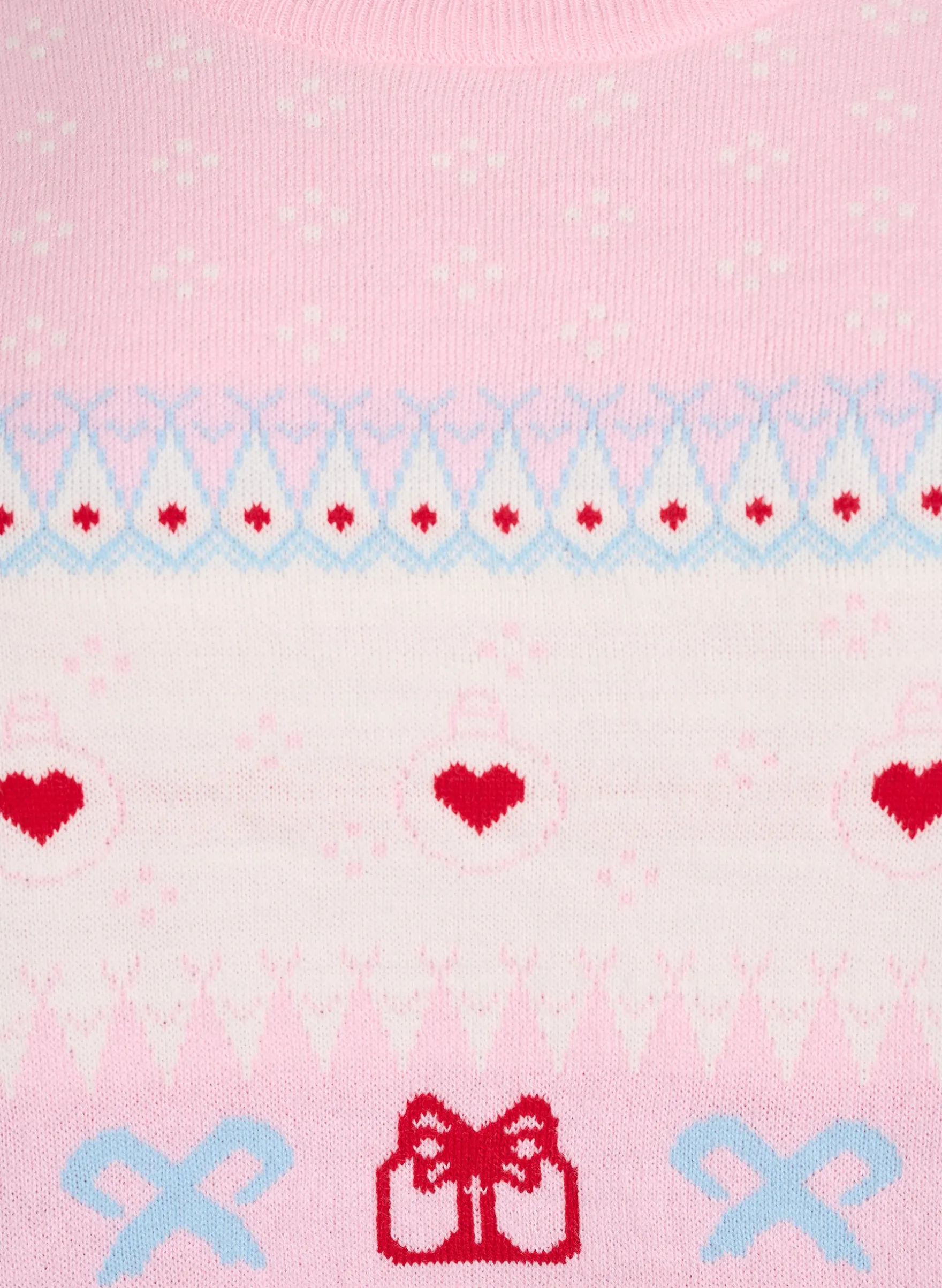 Strickbluse mit Weihnachtsmotiv