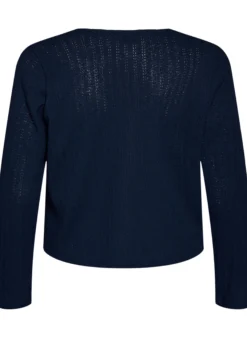 Strickjacke aus Jersey mit Struktur und Bindedetail vorne