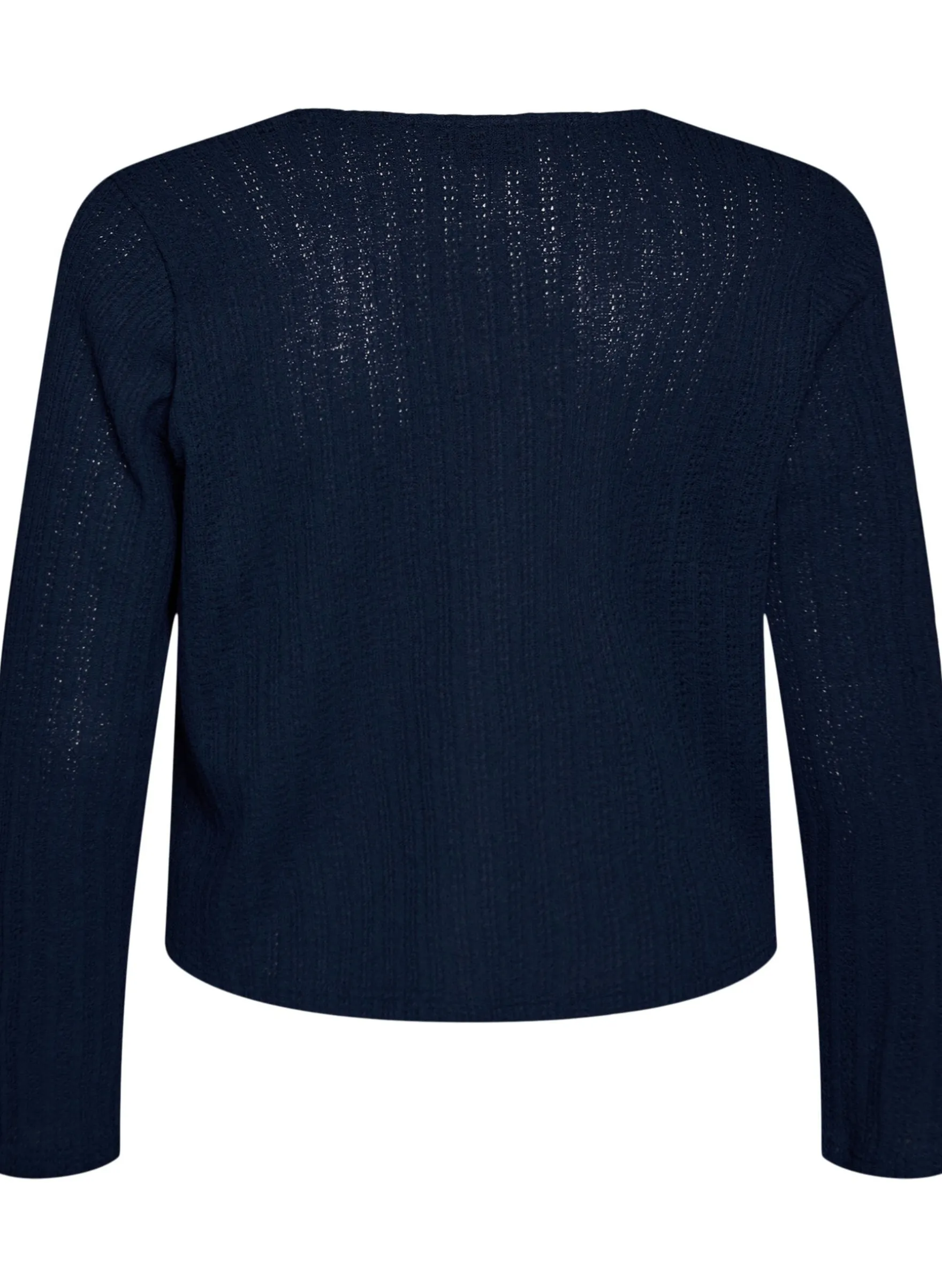 Strickjacke aus Jersey mit Struktur und Bindedetail vorne