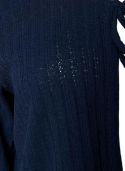 Strickjacke aus Jersey mit Struktur und Bindedetail vorne