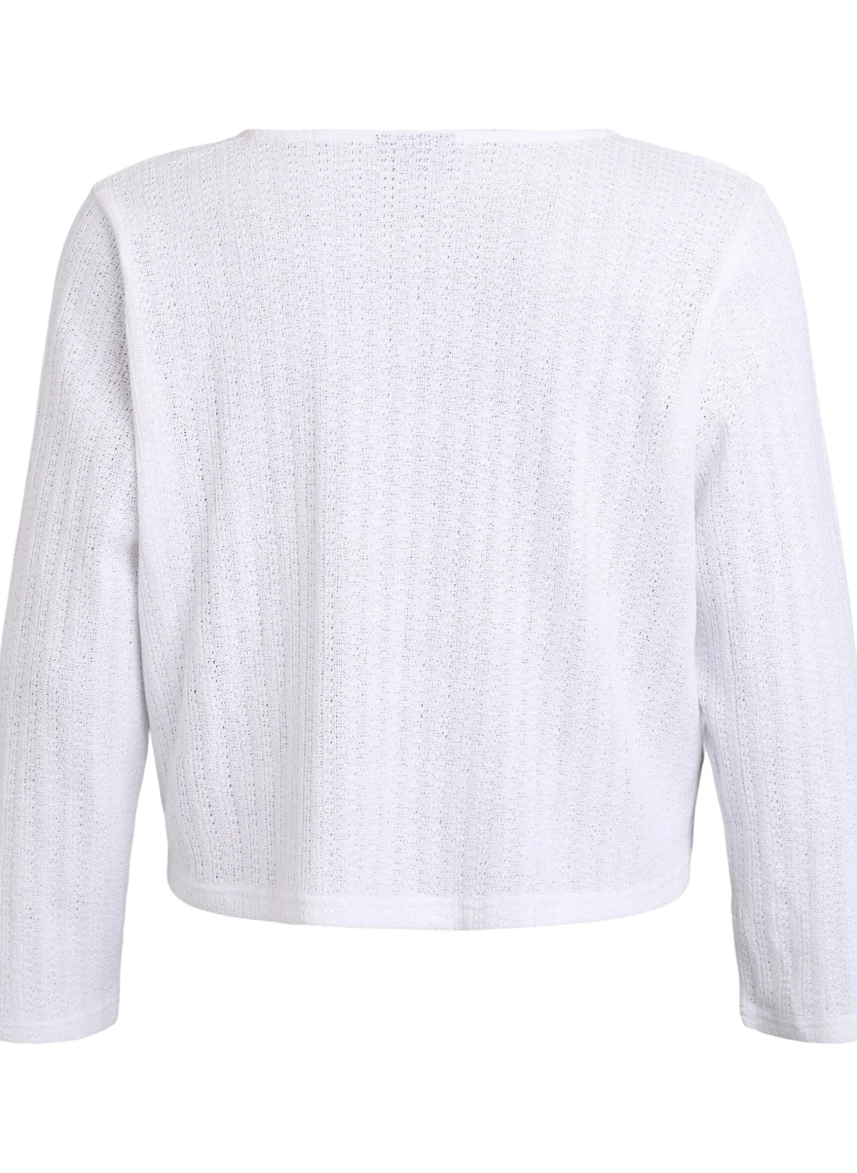 Strickjacke aus Jersey mit Struktur und Bindedetail vorne
