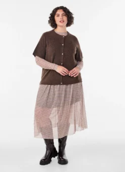 Strickjacke mit kurzen Ärmeln