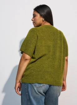 Strickjacke mit kurzen Ärmeln
