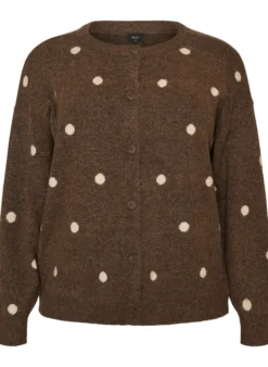 Strickjacke mit Punktmuster