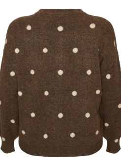 Strickjacke mit Punktmuster