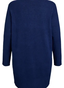 Strickjacke mit Rippenstrick und Taschen
