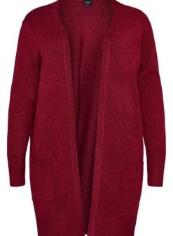Strickjacke mit Rippenstrick und Taschen