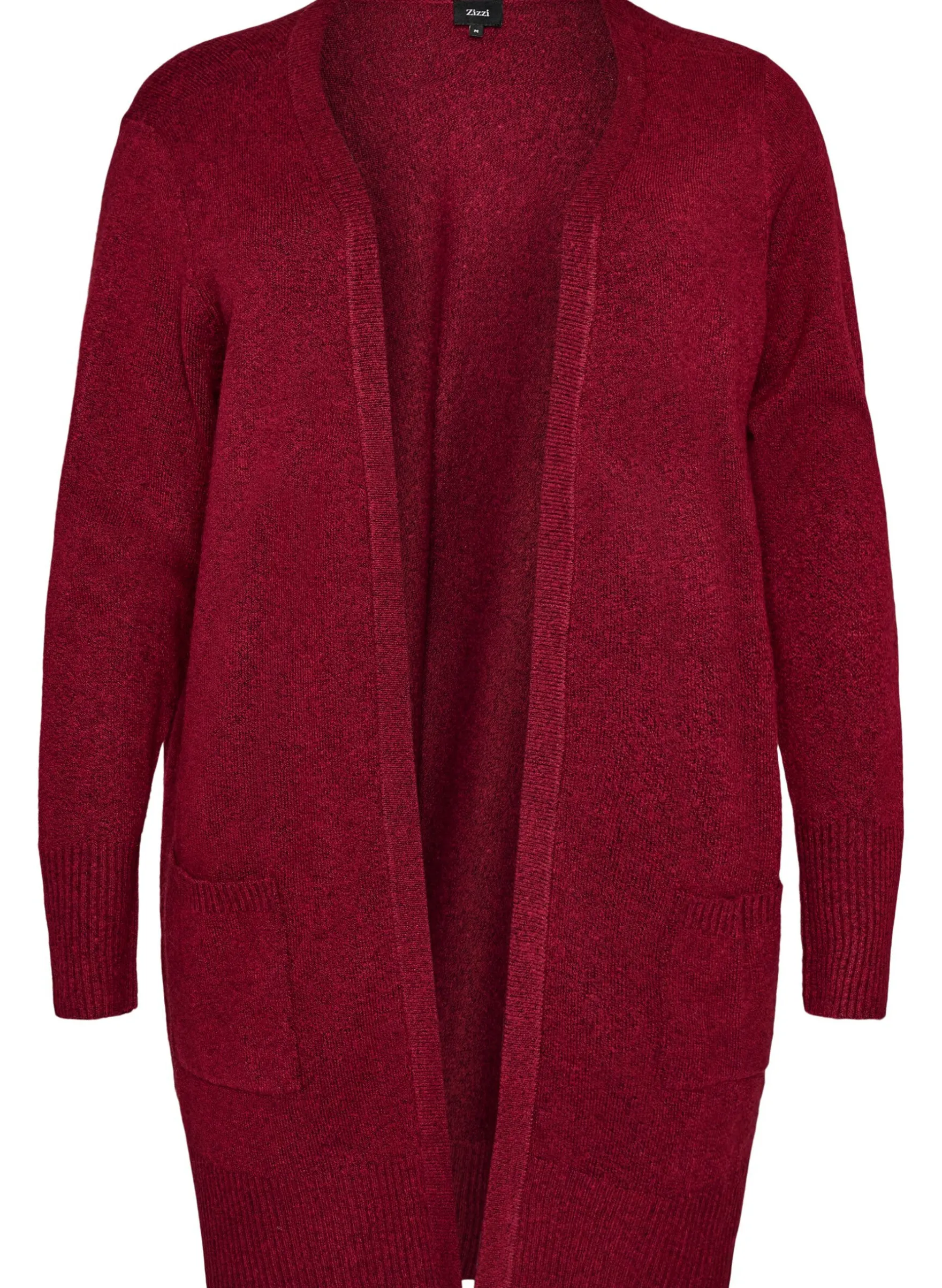 Strickjacke mit Rippenstrick und Taschen