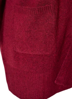 Strickjacke mit Rippenstrick und Taschen