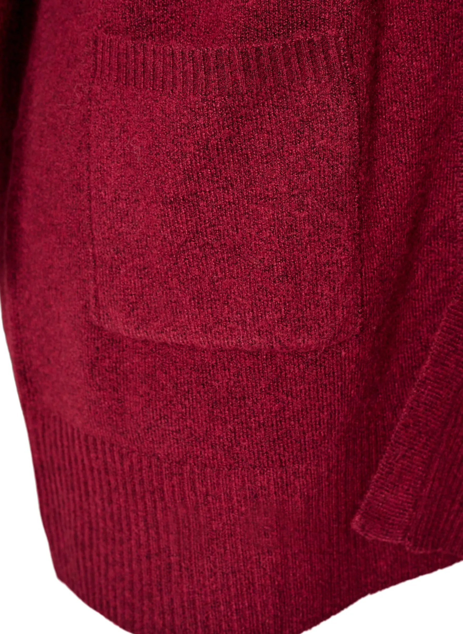 Strickjacke mit Rippenstrick und Taschen